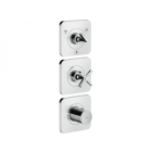 Axor Citterio E 36704000+36708180 External wall-mounted thermostatic shower set + recessed part | Edilceramdesign