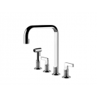 Gessi Inciso Kitchen 58703 above-top three-hole sink mixer | Edilceramdesign