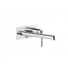 Gessi Ingranaggio 63397+63589 wall-mounted basin mixer with long spout | Edilceramdesign