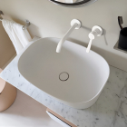 Agape Neb ACER0701ZZ countertop washbasin with waste basin | Edilceram Design