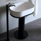 Agape Immersion ACER0708P washbasin with pedestal in Cristalplant | Edilceram Design