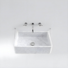 Agape Carrara ACER0730S wall-hung Carrara marble washbasin | Edilceram Design