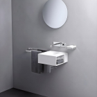 Agape Handshower ACER09950RZ wall-hung washbasin in Cristalplant | Edilceram Design