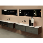 Antonio Lupi Bespoke BSK75W glossy flush mount wall mirror with Led lighting | Edilceramdesign