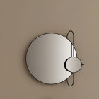 Agape Revolving Moon ASPE039E round wall mirror | Edilceram Design