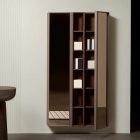 Antonio Lupi BEMADE suspended wood and glass bathroom cabinet with doors | Edilceram Design