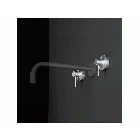 Boffi Minimal RGDM08E + RGDM08I built-in wall-mounted washbasin mixer | Edilceramdesign