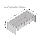 Boffi SWIM C QAWPER01 Bathtub Panelized Peninsula Recessed Wall Bathtub | Edilceramdesign