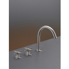 Cea Design CRoss CRX 03 three-hole countertop mixer with swivel spout | Edilceram Design