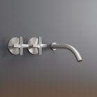 Cea Design Cross CRX 12 two-handle wall-mounted mixer with spout | Edilceram Design