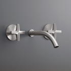 Cea Design Cross CRX 16 two-handle wall-mounted mixer with spout | Edilceram Design