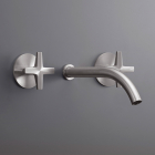 Cea Design Cross CRX 17 two-handle wall-mounted mixer with spout | Edilceram Design