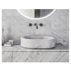 Salvatori Balnea oval countertop washbasin with modular system L90 H30 | Edilceramdesign