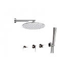 Daniel Diva DV4441 wall-mounted shower set with overhead shower and hand shower | Edilceramdesign