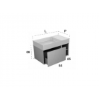 Falper. Quattro.zero #CJ cabinet 1 drawer, open compartment and wall-mounted D8H sink. | Edilceramdesign
