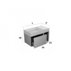 Falper. Quattro.zero #XR cabinet 1 drawer, door and basin D8H wall mounted. | Edilceramdesign