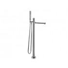 Gessi Ovale 46189+24964 floor-mounted bathtub mixer with hand shower | Edilceramdesign