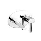 Gessi Ovale 44697+44854 wall-mounted single lever basin mixer | Edilceramdesign