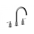 Gessi Venti20 65016 above-top mixer with medium umbrella spout for 3-hole basin without waste | Edilceramdesign