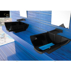 Suspended washbasins Glass Design Privileged Paths of Water suspended washbasin CALLA | Edilceramdesign