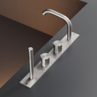 CEA Milo360 MIL28 thermostatic rim-mounted bathtub mixer with spout, diverter and hand shower | Edilceramdesign