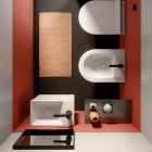 Ceramic Countertop/Wallmounted Washbasin GSI Kube 9484011 | Edilceramdesign