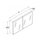 Boffi SQUARE OSAC02 wall-mounted container mirror | Edilceramdesign