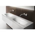 Falper ViaVeneto #DJV cabinet 2 drawers and integrated double sink top in polished glass 160 cm | Edilceramdesign