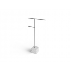 Antonio Lupi BIVIO2 towel rail and toilet roll holder with base | Edilceramdesign