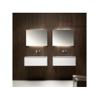 Falper ViaVeneto #DCC CX cabinet 1 drawer and integrated glossy glass washbasin top 120 cm | Edilceramdesign
