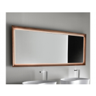Falper ViaVeneto DXU 60 wood frame mirror with led | Edilceramdesign