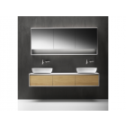 Falper Shape Evo #A9 cabinet 3 drawers, integrated top and double countertop sink 183 cm | Edilceramdesign