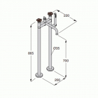 Boffi Pipe RGFP05 floor standing bathtub assembly | Edilceramdesign