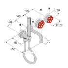 Boffi Pipe RGFP08E + RGGN07I built-in wall-mounted bathtub set | Edilceram Design