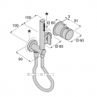 Boffi Garden RHGN02E + RHGN02I wall-mounted thermostatic shower set | Edilceramdesign