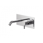 Washbasin faucet Ritmonio Diametro35 Inox wall mounted mixer E0BA0113C | Edilceramdesign