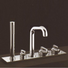 Boffi Liquid RGSL08 Overhead bathtub mixer with hand shower and spout | Edilceramdesign