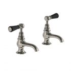 Lefroy Brooks Classic basin pedestal faucet with black levers BL 8022 | Edilceram Design