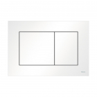Toilet plate 2 buttons plastic white Tecenow 9240400 | Edilceramdesign