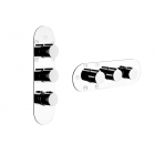 Gessi Tondo Wellness 43111+43072 wall-mounted thermostatic shower mixer | Edilceramdesign