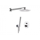 Daniel Tokyo Chrome TK615Z wall-mounted shower set with overhead shower and hand shower | Edilceramdesign