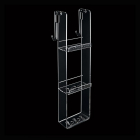 Plexiglass 3-tier holder with hook Tlbath 2113/C/TR | Edilceramdesign