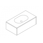 Salvatori Balnea integrated oval washbasin L90 H30 | Edilceramdesign