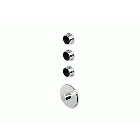 Zucchetti Savoir ZSA661 wall-mounted thermostatic mixer with 3 stopcocks | Edilceramdesign