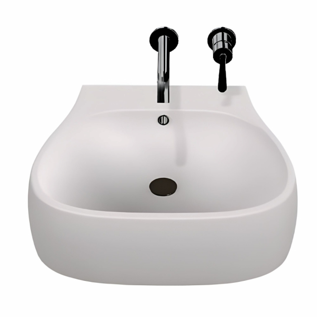 Agape Pear ACER08950RZ wall-mounted washbasin in Cristalplant | Edilceram Design