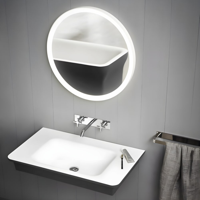 Agape Novecento XL ACER10700R wall-hung washbasin in Ceramillux | Edilceram Design