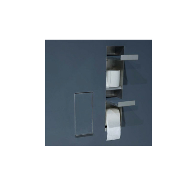 Antonio Lupi SESAMO5 wall-mounted toilet roll holder with stainless steel escort | Edilceramdesign