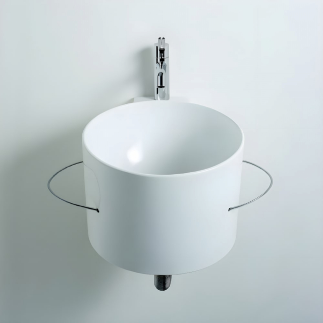 Agape Bucatini ACER0740N white ceramic wall-hung washbasin | Edilceram Design