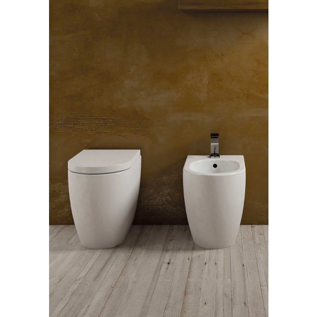 Ceramica Cielo Mini Smile SMVASR+SMBIDR floor-standing toilet and bidet | Edilceramdesign