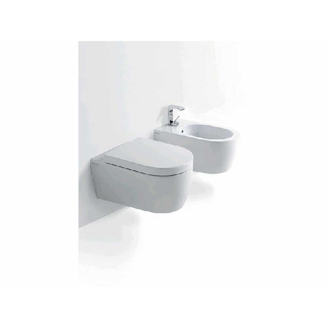 Ceramica Cielo Smile New SMVSNW+SMBSNW wall-hung toilet and bidet | Edilceramdesign